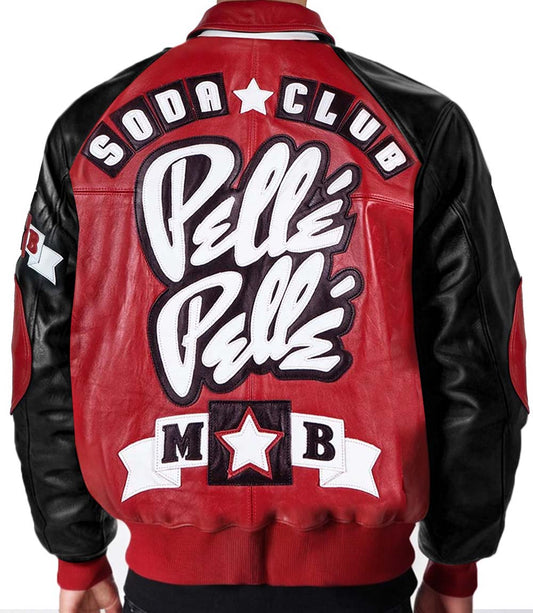 red pelle pelle jacket