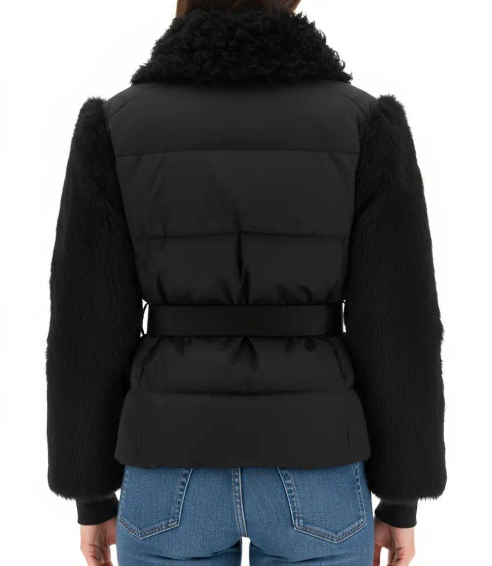 Women’s Valdivian Black Faux-Fur Shearling Jacket